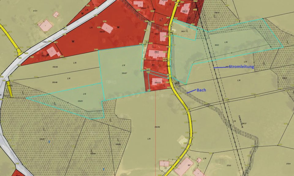 Landwirtschaftliche Nutzfläche im Böhmerwald